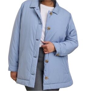 Size 1: Torrid Poly Fill Button Down Shacket